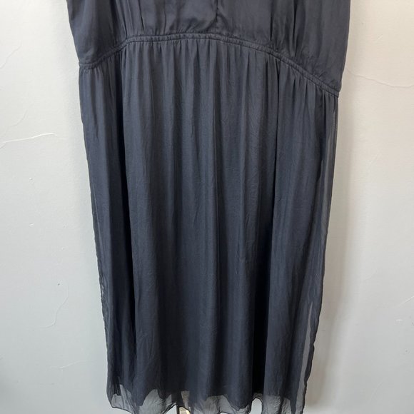 Sundance Gossamer Dreams 100% Silk Maxi Dress Gown Midnight Blue Size XL - Picture 4 of 10